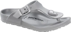 Birkenstock Children's Gizeh Essentials -Englinsfinefootwear birkenstock childrens gizeh metallic silver eva 1003497 30697.1585849502