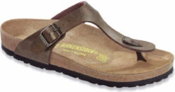 Birkenstock Women's Gizeh -Englinsfinefootwear birkenstock women gizeh golden brown birko flor 14394 71965.1657894815