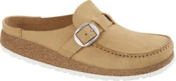 Birkenstock Women's Buckley -Englinsfinefootwear birkenstock womens buckley latte cream nubuck 1022661 26108.1652112187