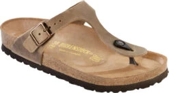 Birkenstock Women's Gizeh -Englinsfinefootwear birkenstock womens gizeh tabacco brown oiled leather 943811 31757.1657894816