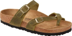 Birkenstock Women's Mayari 31 Birkenstock Women's Mayari -Englinsfinefootwear birkenstock womens mayari green olive oiled leather 1023209 37479.1657899294