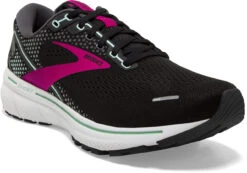 Brooks Women's Ghost 14 -Englinsfinefootwear brooks womens ghost 14 black pink yucca 120356 013 46663.1648732928