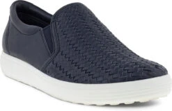 ECCO Women's Soft 7 Woven II Slip-On -Englinsfinefootwear ecco womens soft 7 woven 2 slip on sky night 47011350769 26298.1702004511