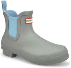Hunter Women's Original Chelsea Boot -Englinsfinefootwear hunter womens original chelsea boot tundra grey blue frost wfs2078rma tbf 10631.1637277668