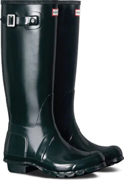 Hunter Women's Original Tall Gloss Rain Boot -Englinsfinefootwear hunter womens original tall gloss ocean wft1000rgl ocn 51270.1536967724