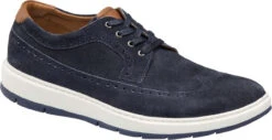 Johnston & Murphy Elliston Wingtip -Englinsfinefootwear johnston murphy mens elliston wingtip navy suede 25 3097 46036.1567721392
