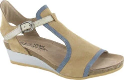Naot Fiona -Englinsfinefootwear naot womens fiona nude nubuck feathery blue nubuck gold leather 5042 sgi 33419.1624506006