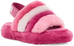 UGG Kids Fluff Yeah Slide -Englinsfinefootwear ugg kids fluff yeah slide pink multi 1116913k pkmu 67335.1647038453