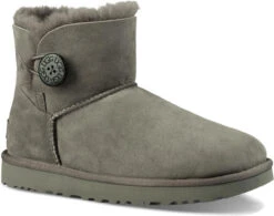 UGG Women's Mini Bailey Button II -Englinsfinefootwear ugg mini bailey button ii grey 1016422 grey 92049.1631549679