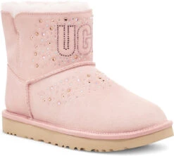 UGG Women's Classic UGG Bling Mini -Englinsfinefootwear ugg womens classic ugg bling mini pink cloud 1112494 pcd 71699.1602023525