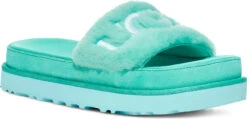 UGG Women's Laton Fur Slide -Englinsfinefootwear ugg womens laton fur slide tide pool 1111236 tdp 85226.1646258758