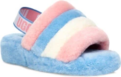 UGG Women's Pride Fluff Yeah Slide -Englinsfinefootwear ugg womens pride fluff yeah slide pride stripes 1114751 pstr 65737.1630426000